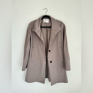 Fleurette Stand Collar Wool Coat
